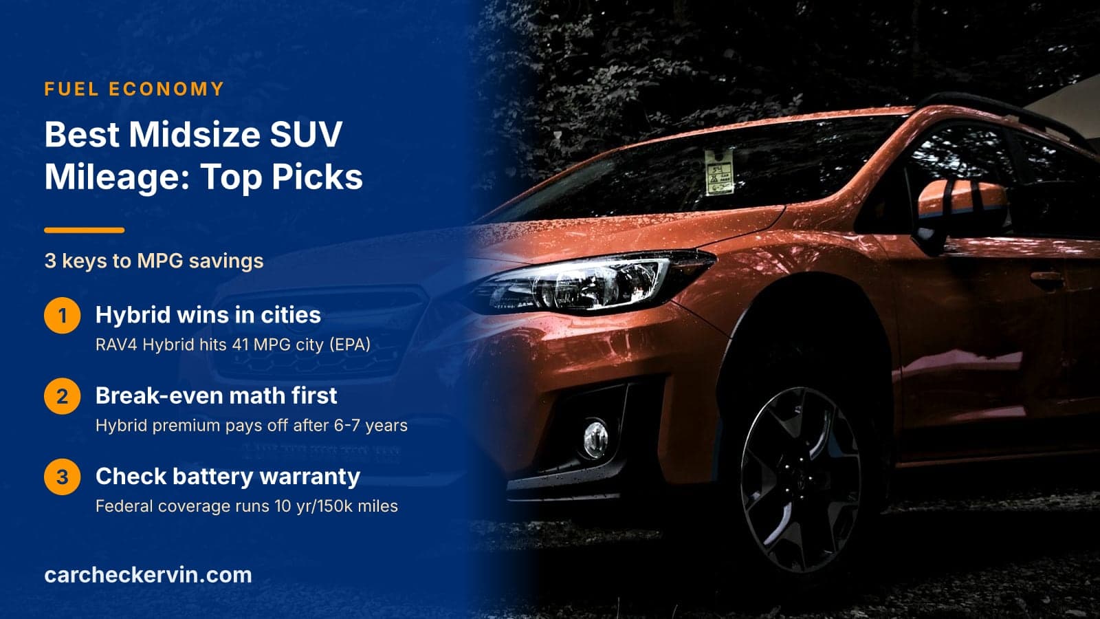 3 keys to MPG savings: Hybrid wins in cities, Break-even math first and Check battery warranty