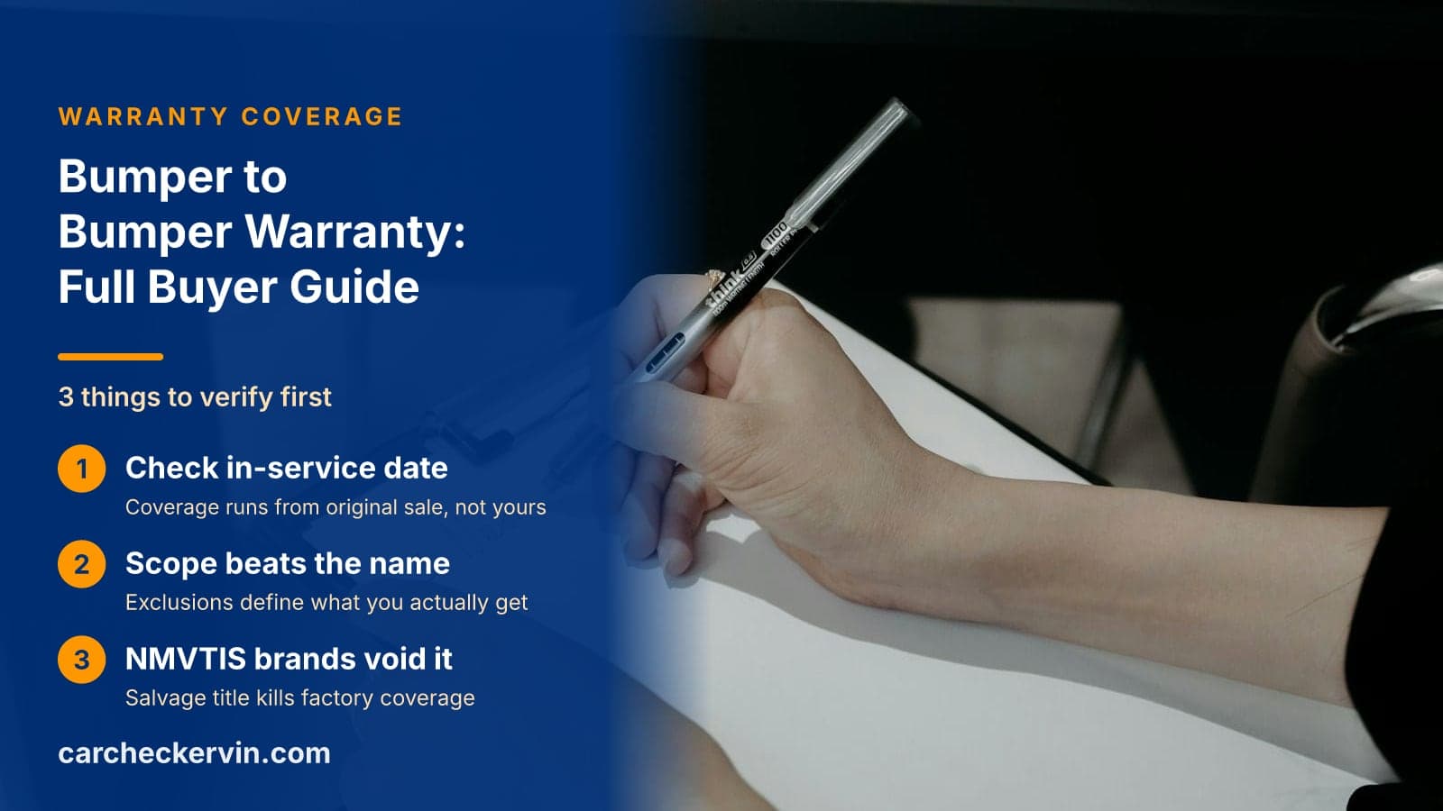 3 things to verify first: Check in-service date, Scope beats the name and NMVTIS brands void it