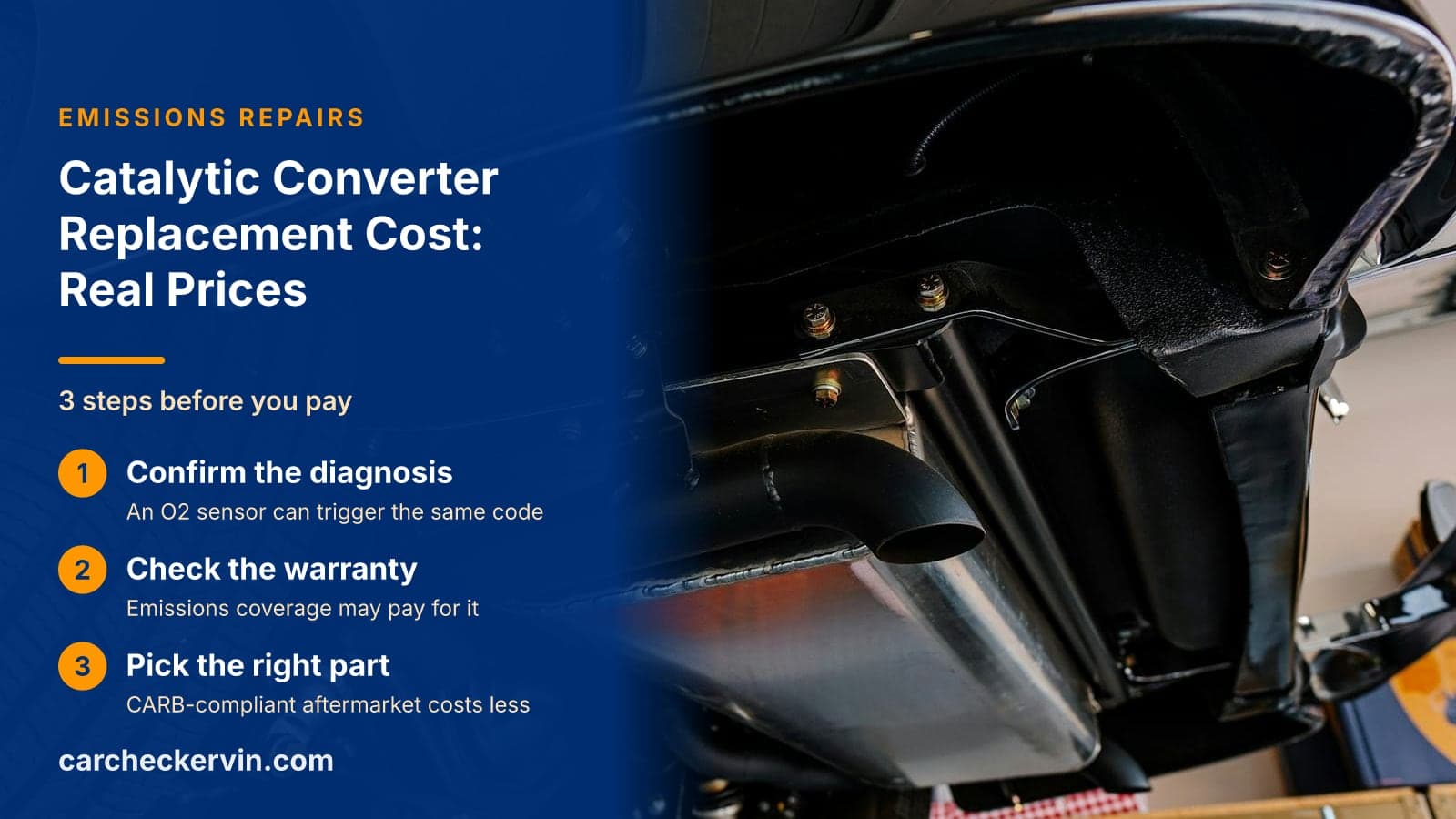 3 steps before you pay: Confirm the diagnosis, Check the warranty and Pick the right part
