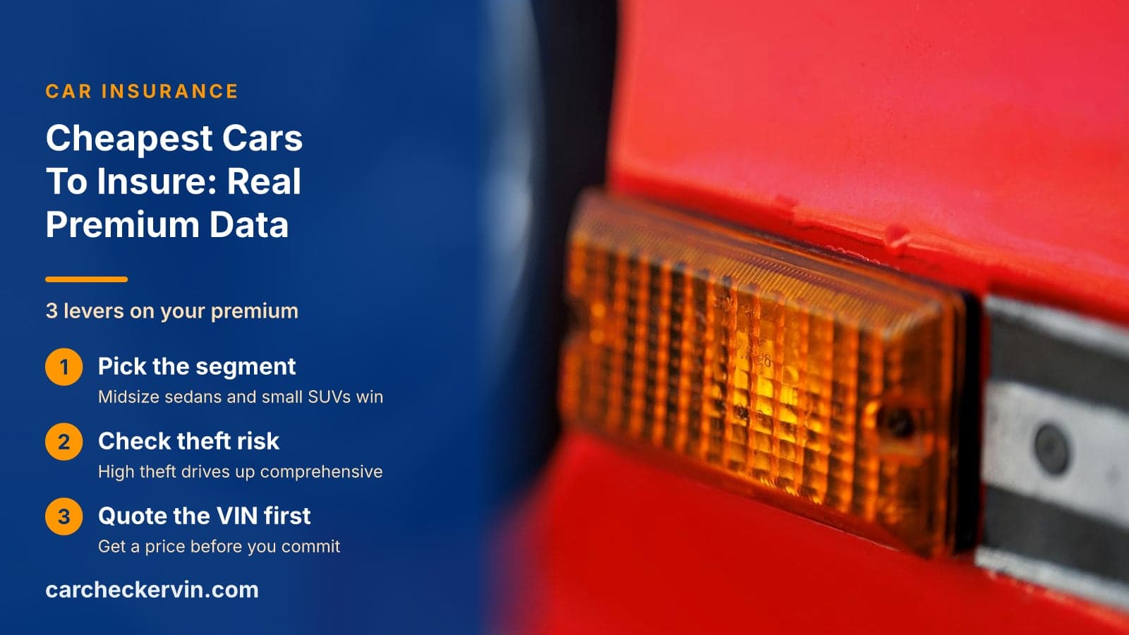 3 levers on your premium: Pick the segment, Check theft risk and Quote the VIN first