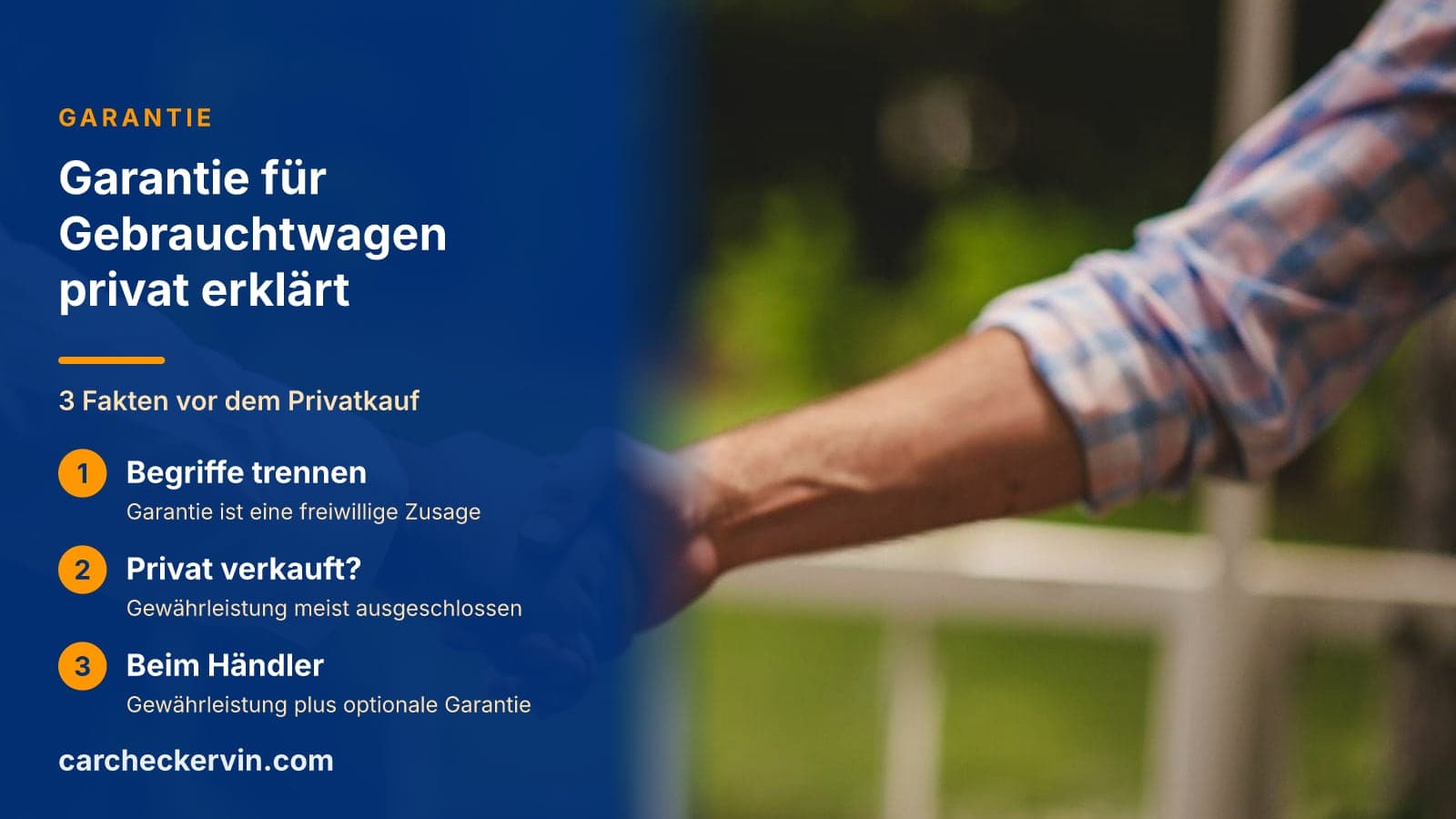 3 Fakten vor dem Privatkauf: Begriffe trennen, Privat verkauft und Beim Händler