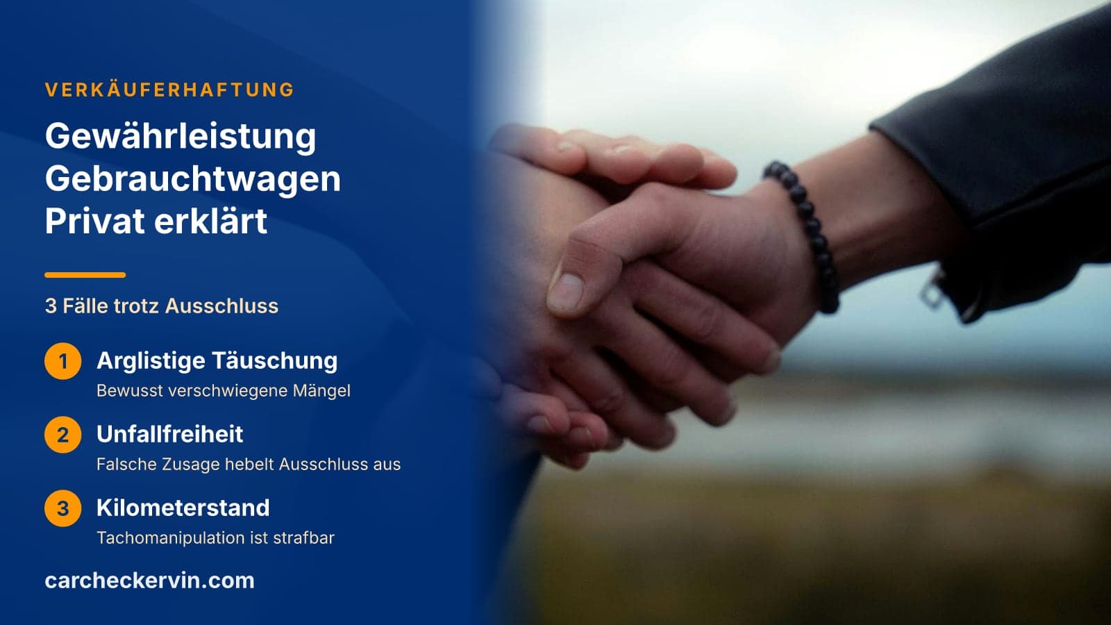 3 Fälle trotz Ausschluss: Arglistige Täuschung, Unfallfreiheit und Kilometerstand