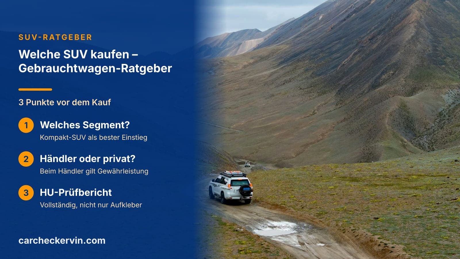 3 Punkte vor dem Kauf: Welches Segment, Händler oder privat und HU-Prüfbericht