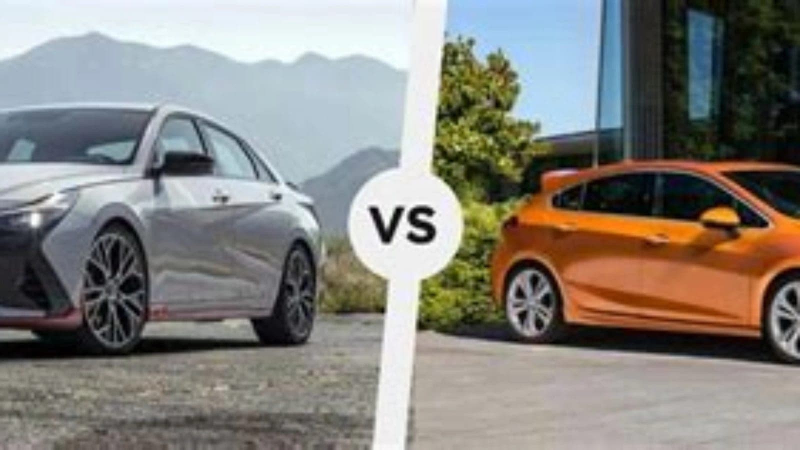 Chevy Cruze Hyundai Elantra used car lot — vehicle photo
