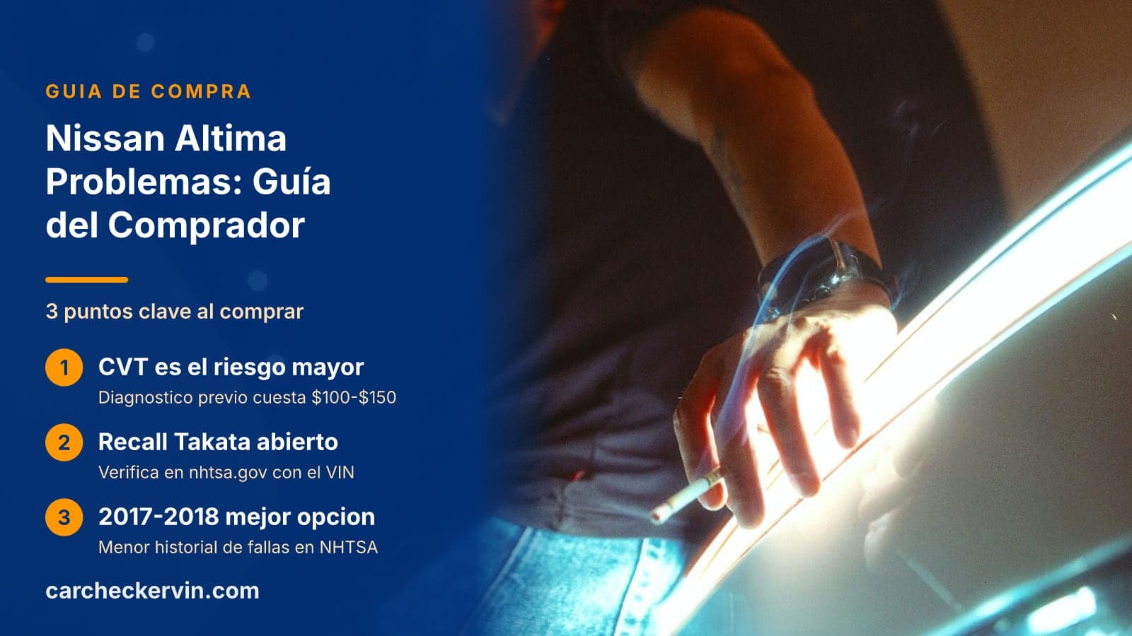 3 puntos clave al comprar: CVT es el riesgo mayor, Recall Takata abierto y 2017-2018 mejor opcion