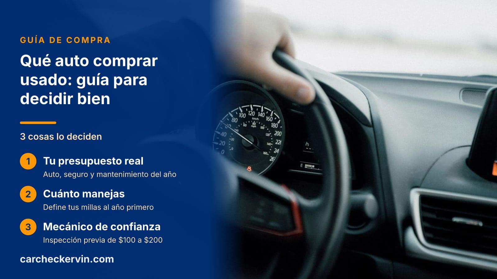 3 cosas lo deciden: Tu presupuesto real, Cuánto manejas y Mecánico de confianza