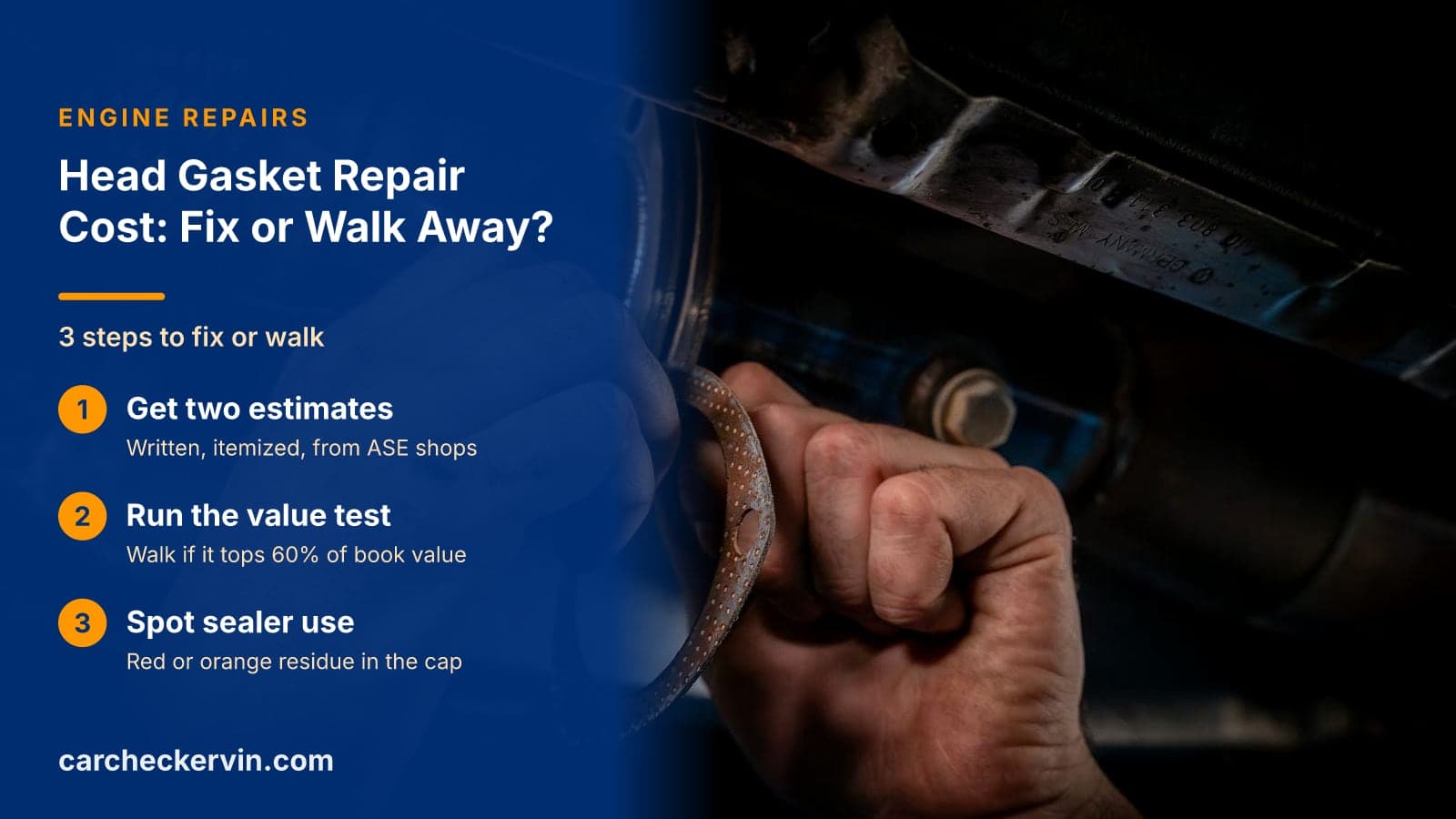 3 steps to fix or walk: Get two estimates, Run the value test and Spot sealer use