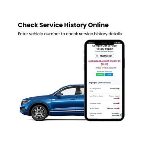 Vehicle history report screen showing no records found message