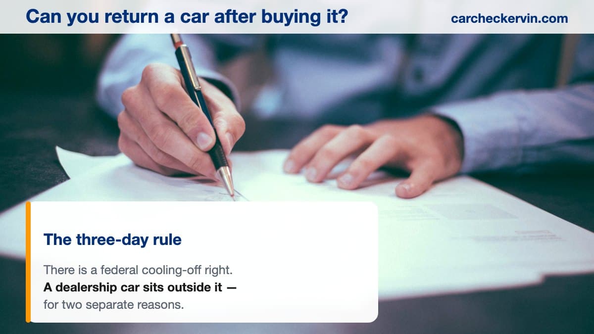 Signing paperwork for a vehicle purchase