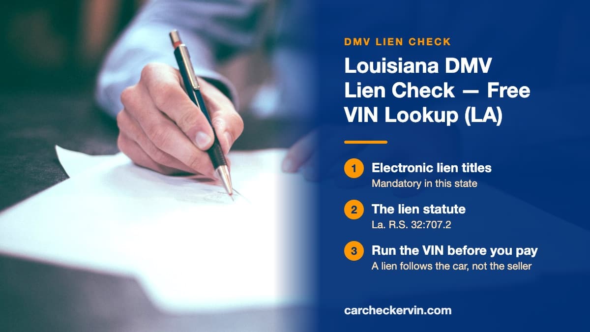Someone in Louisiana signing a document at a desk with a ballpoint pen