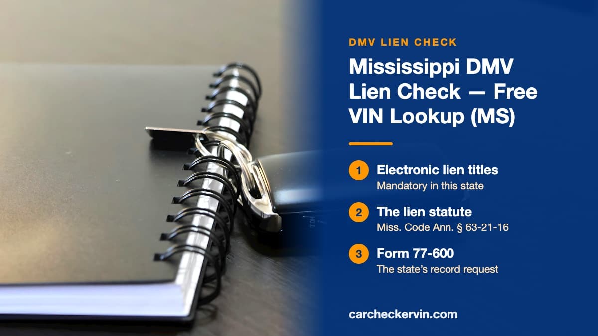 A car key fob resting on a spiral notebook in Mississippi