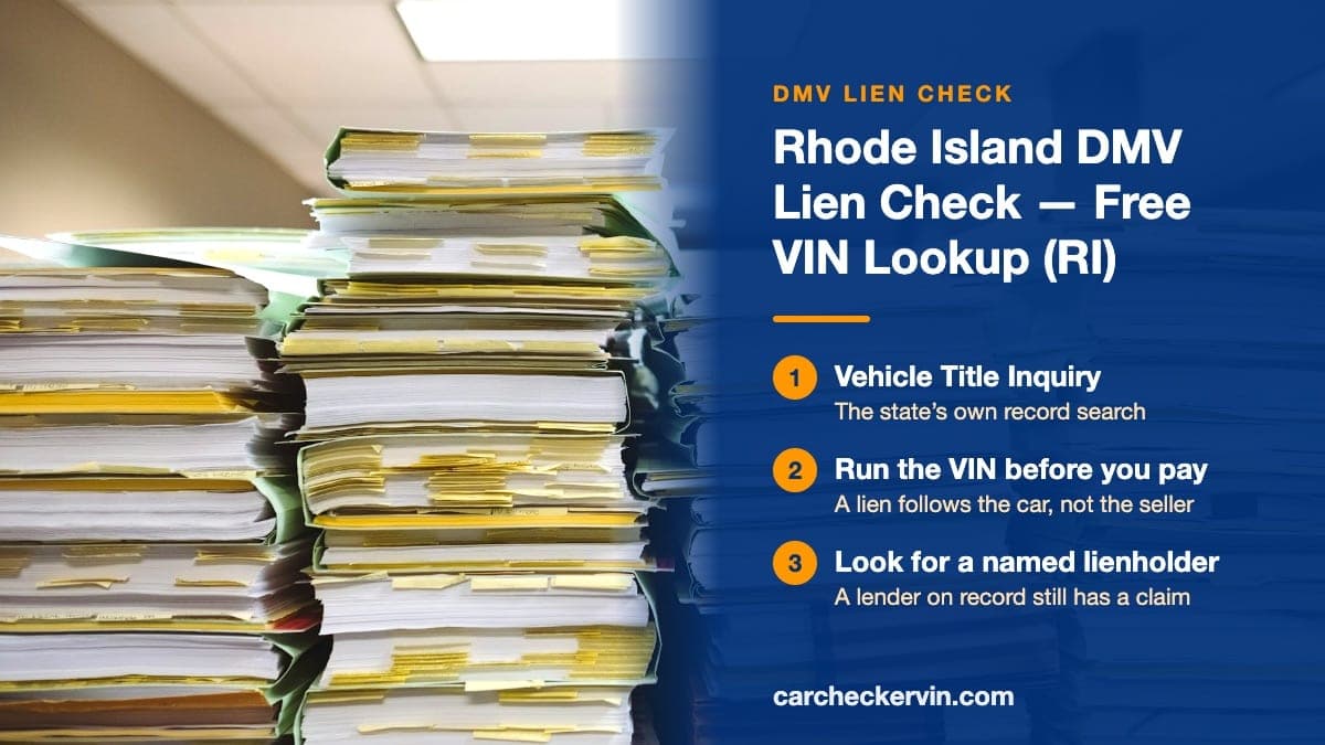 Stacks of filed paperwork and folders in an office in Rhode Island