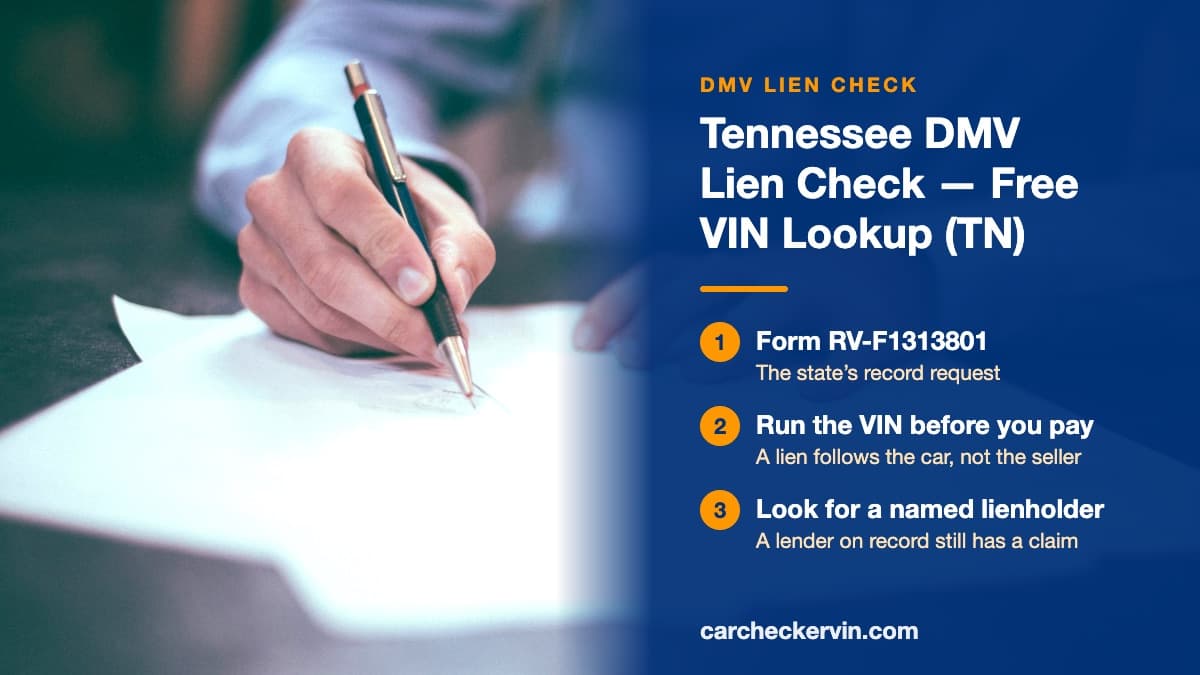 Someone in Tennessee signing a document at a desk with a ballpoint pen