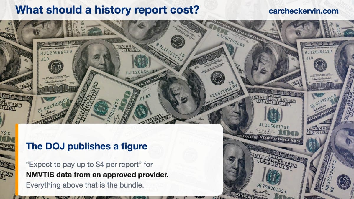 How Much Should a Vehicle History Report Cost?