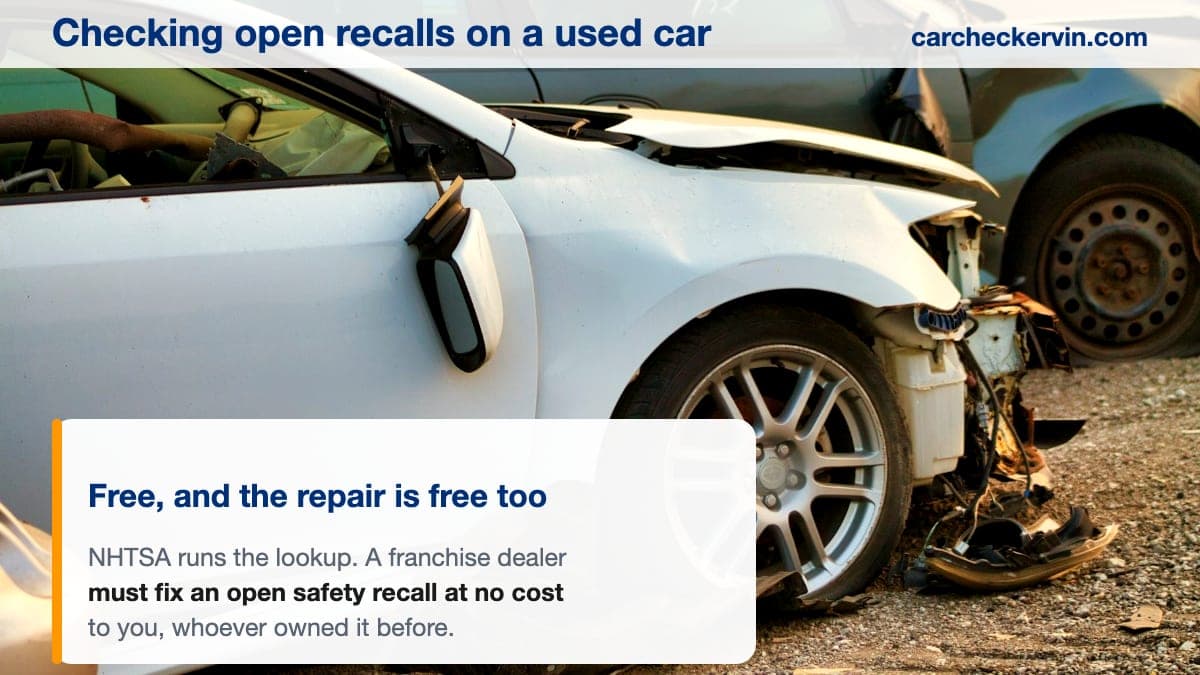 How to Check for Open Recalls on a Used Car