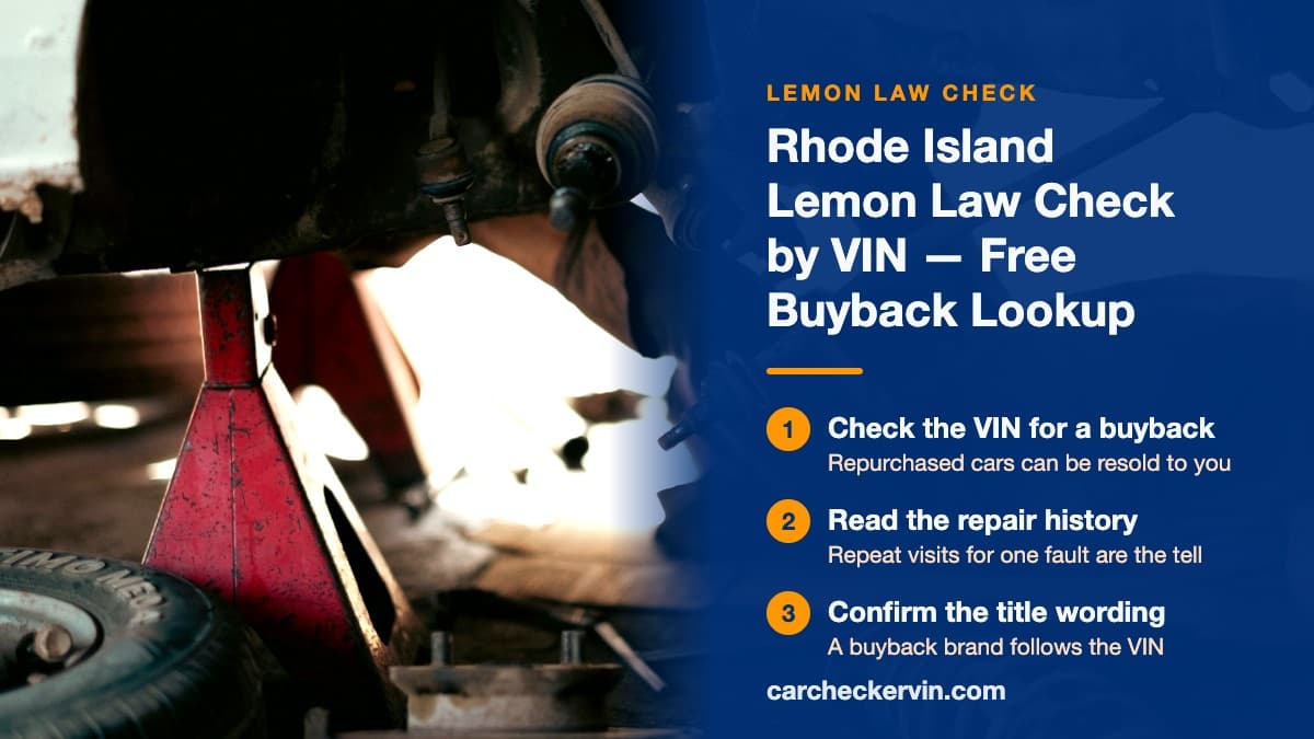 Inspecting a used car in Rhode Island for a manufacturer buyback history
