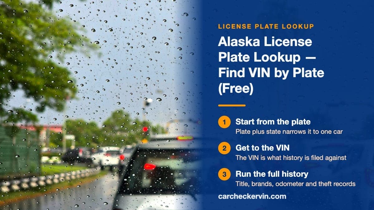 Looking up a Alaska license plate to find the vehicle identification number