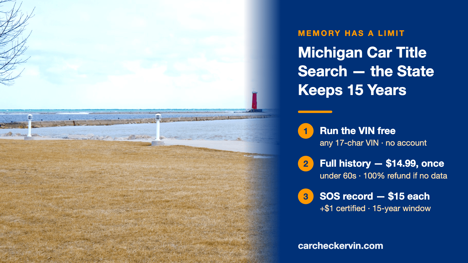 Michigan car title search: state record window versus full federal history