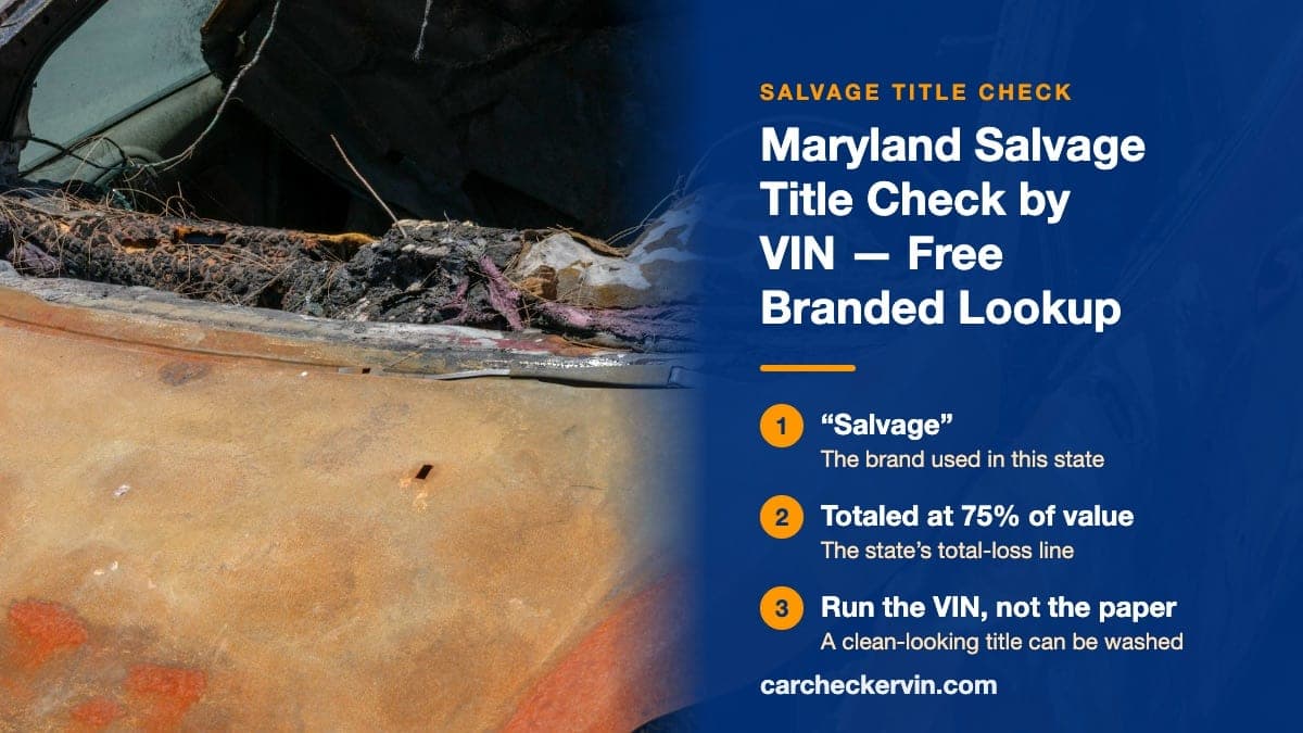 A burned-out car in Maryland, its dashboard melted and the paint scorched off the bodywork