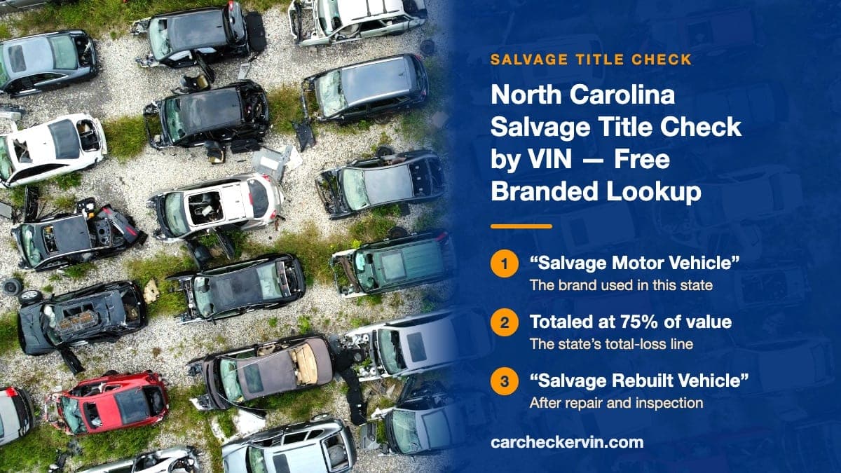 An aerial view of a salvage yard in North Carolina, rows of stripped and wrecked cars standing on gravel