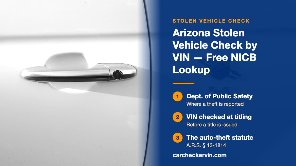 A close-up of the door handle and key lock of a white car in Arizona