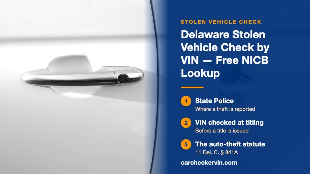 A close-up of the door handle and key lock of a white car in Delaware