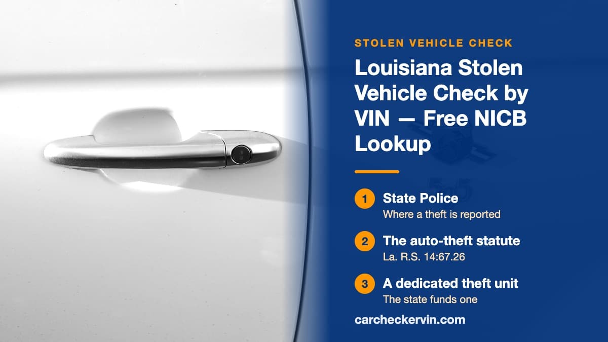 A close-up of the door handle and key lock of a white car in Louisiana