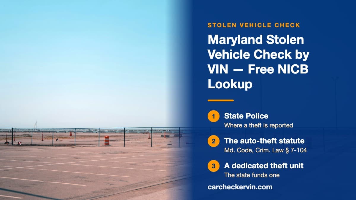 Empty marked parking bays in Maryland behind a chain-link fence, every space unoccupied