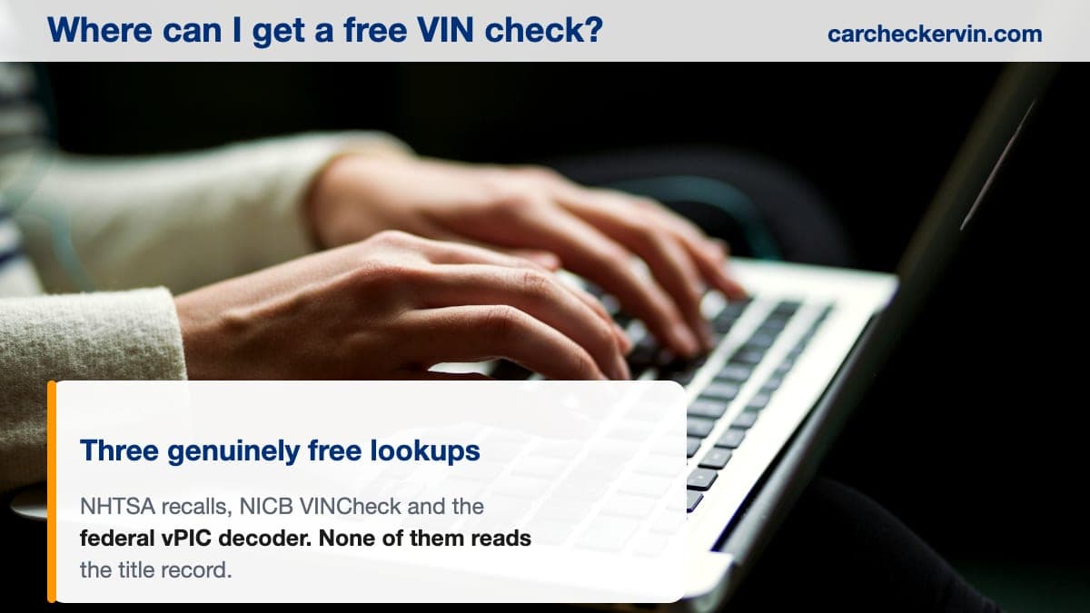 Where Can I Get a Free VIN Check?